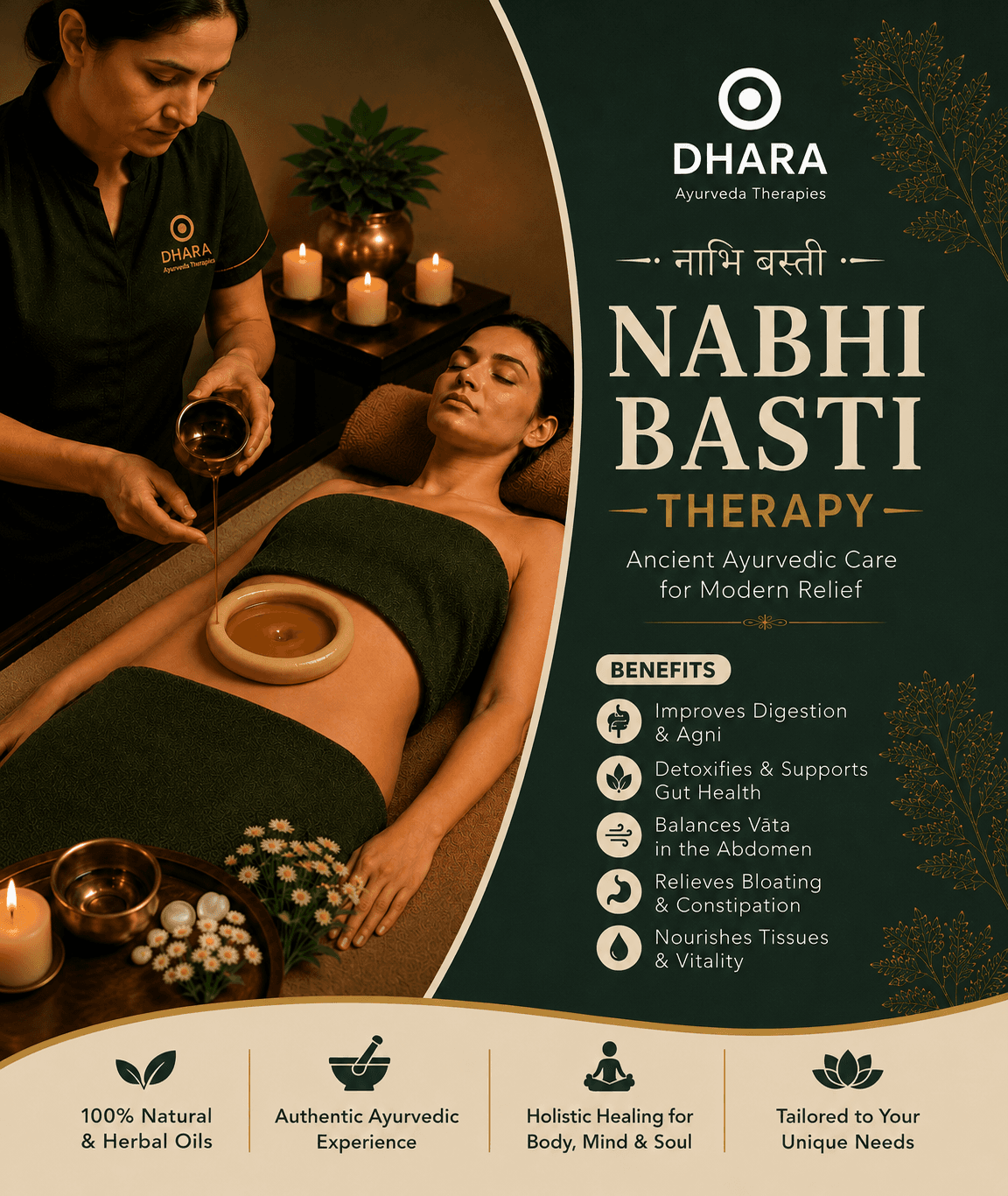 Nabhi Basti Ayurvedic therapy at DHARA Ayurveda Therapies